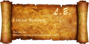 Lucza Botond névjegykártya